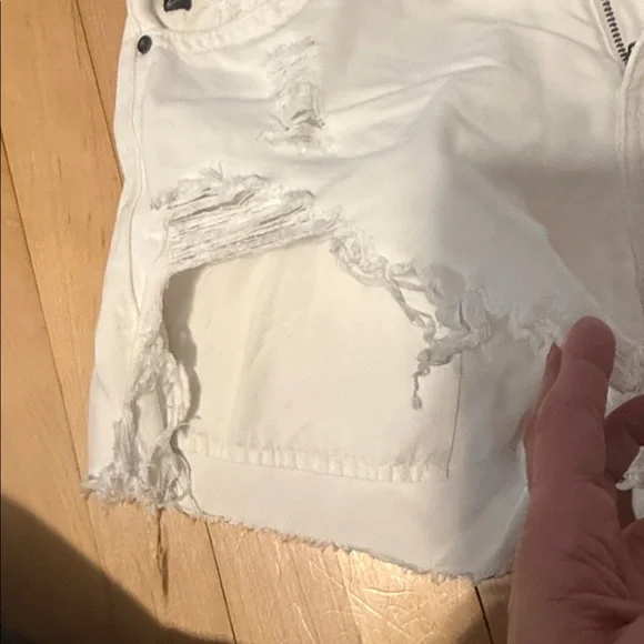 KanCan White Distressed Denim Jean Shorts - Picture 2 of 8